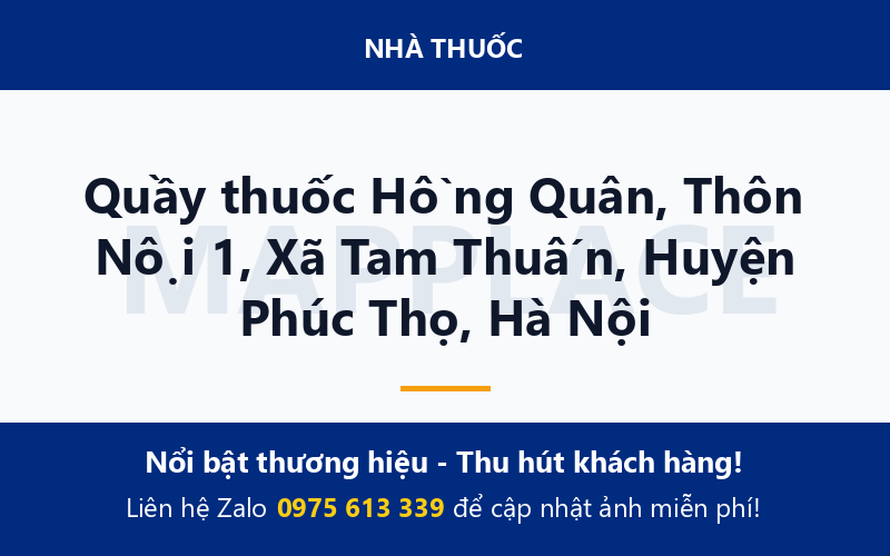 Quầy thuốc Hồng Quân, Thôn Nội 1, Xã Tam Thuấn, Huyện Phúc Thọ, Hà Nội