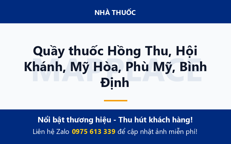 Quầy thuốc Hồng Thu, Hội Khánh, Mỹ Hòa, Phù Mỹ, Bình Định