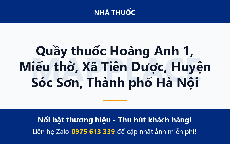 Quầy thuốc Hoàng Anh 1, Miếu thờ, Xã Tiên Dược, Huyện Sóc Sơn, Thành phố Hà Nội