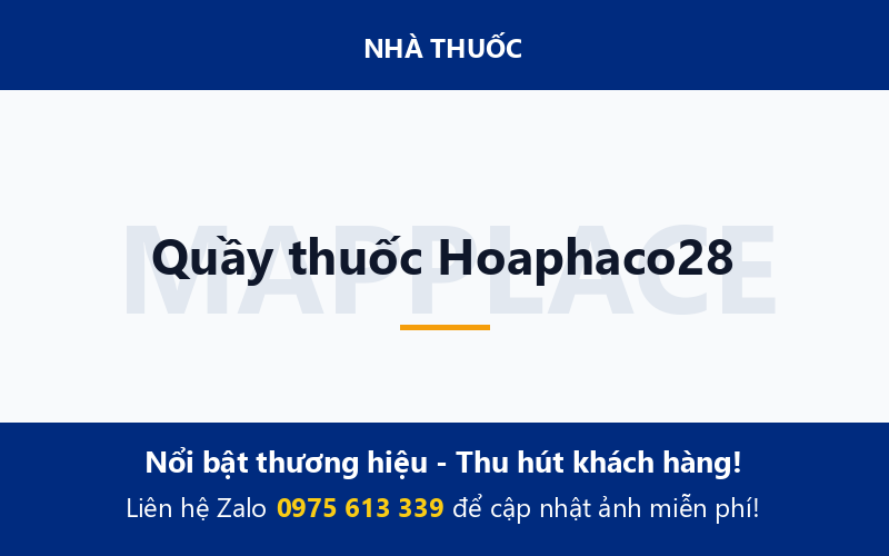 Quầy thuốc Hoaphaco28