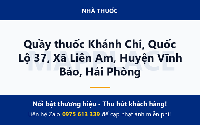 Quầy thuốc Khánh Chi, Quốc Lộ 37, Xã Liên Am, Huyện Vĩnh Bảo, Hải Phòng