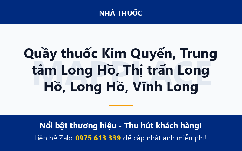 Quầy thuốc Kim Quyến, Trung tâm Long Hồ, Thị trấn Long Hồ, Long Hồ, Vĩnh Long