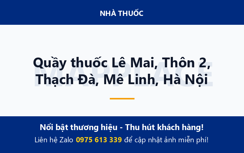 Quầy thuốc Lê Mai, Thôn 2, Thạch Đà, Mê Linh, Hà Nội