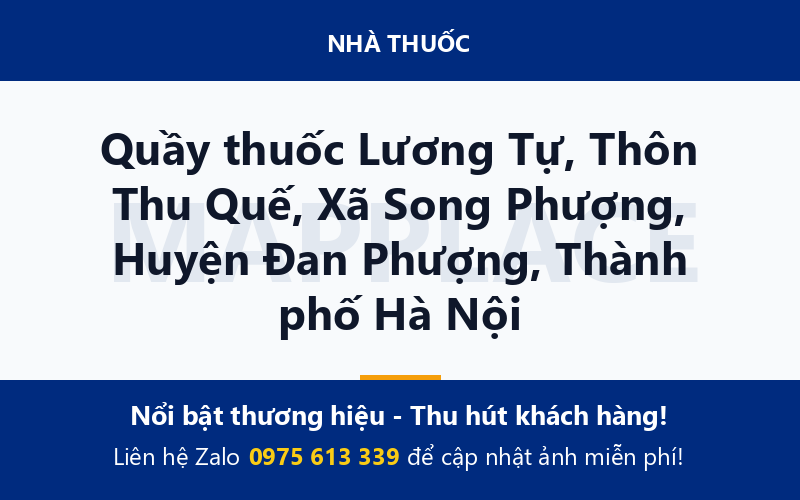 Quầy thuốc Lương Tự, Thôn Thu Quế, Xã Song Phượng, Huyện Đan Phượng, Thành phố Hà Nội