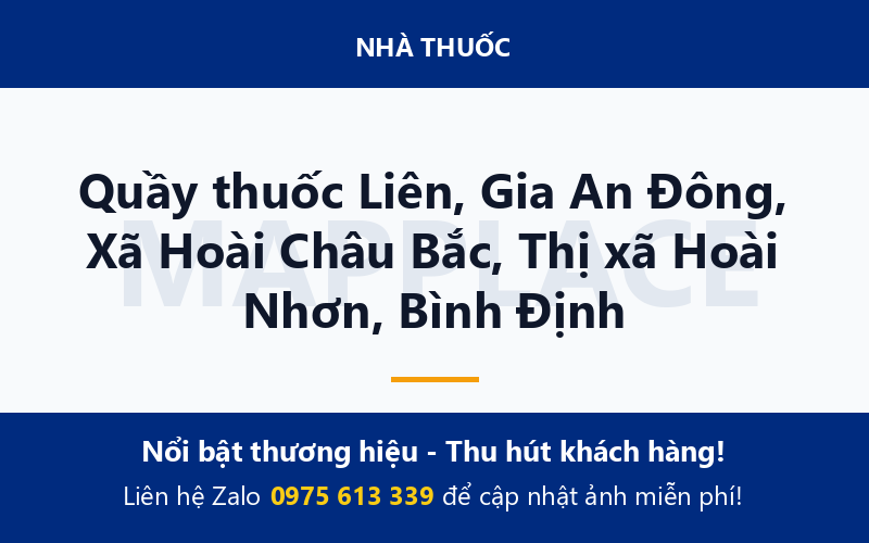 Quầy thuốc Liên, Gia An Đông, Xã Hoài Châu Bắc, Thị xã Hoài Nhơn, Bình Định