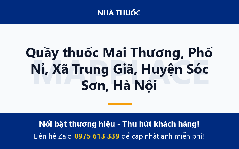 Quầy thuốc Mai Thương, Phố Nỉ, Xã Trung Giã, Huyện Sóc Sơn, Hà Nội