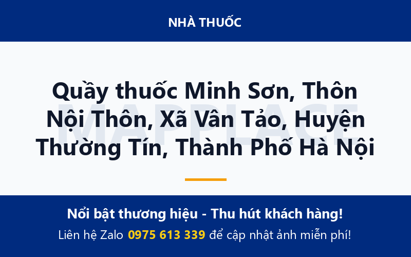 Quầy thuốc Minh Sơn, Thôn Nội Thôn, Xã Vân Tảo, Huyện Thường Tín, Thành Phố Hà Nội