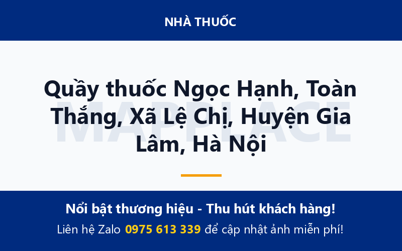 Quầy thuốc Ngọc Hạnh, Toàn Thắng, Xã Lệ Chị, Huyện Gia Lâm, Hà Nội
