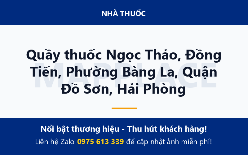Quầy thuốc Ngọc Thảo, Đồng Tiến, Phường Bàng La, Quận Đồ Sơn, Hải Phòng