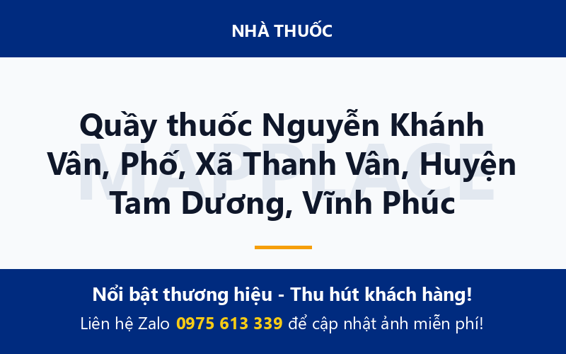 Quầy thuốc Nguyễn Khánh Vân, Phố, Xã Thanh Vân, Huyện Tam Dương, Vĩnh Phúc