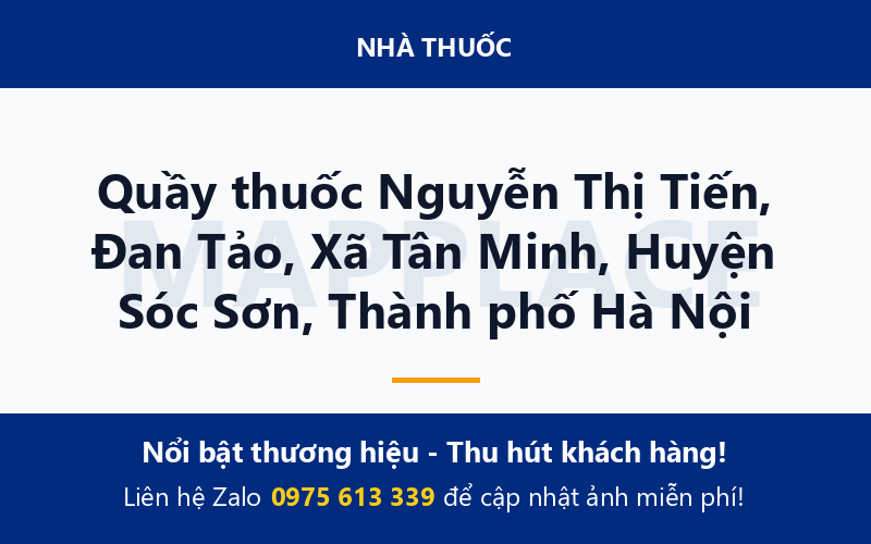Quầy thuốc Nguyễn Thị Tiến, Đan Tảo, Xã Tân Minh, Huyện Sóc Sơn, Thành phố Hà Nội