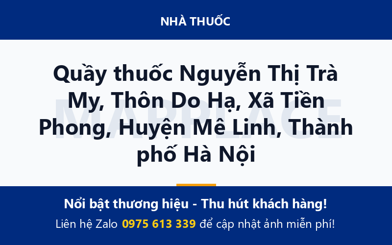 Quầy thuốc Nguyễn Thị Trà My, Thôn Do Hạ, Xã Tiền Phong, Huyện Mê Linh, Thành phố Hà Nội