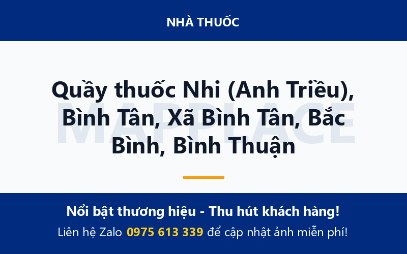 Quầy thuốc Nhi (Anh Triều), Bình Tân, Xã Bình Tân, Bắc Bình, Bình Thuận