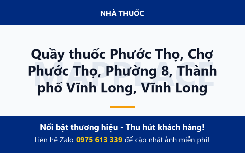 Quầy thuốc Phước Thọ, Chợ Phước Thọ, Phường 8, Thành phố Vĩnh Long, Vĩnh Long