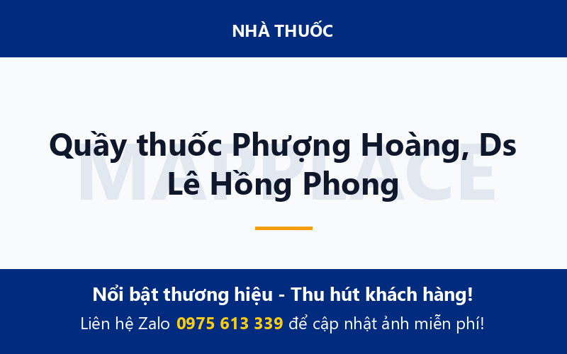 Quầy thuốc Phượng Hoàng, Ds Lê Hồng Phong