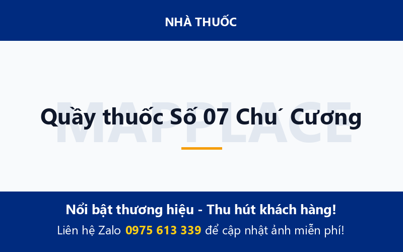 Quầy thuốc Số 07 Chú Cương