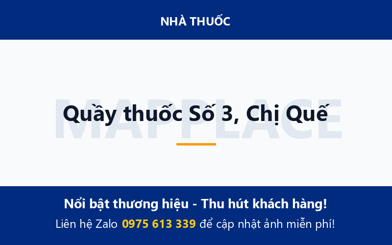 Quầy thuốc Số 3, Chị Quế