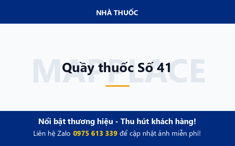 Quầy thuốc Số 41