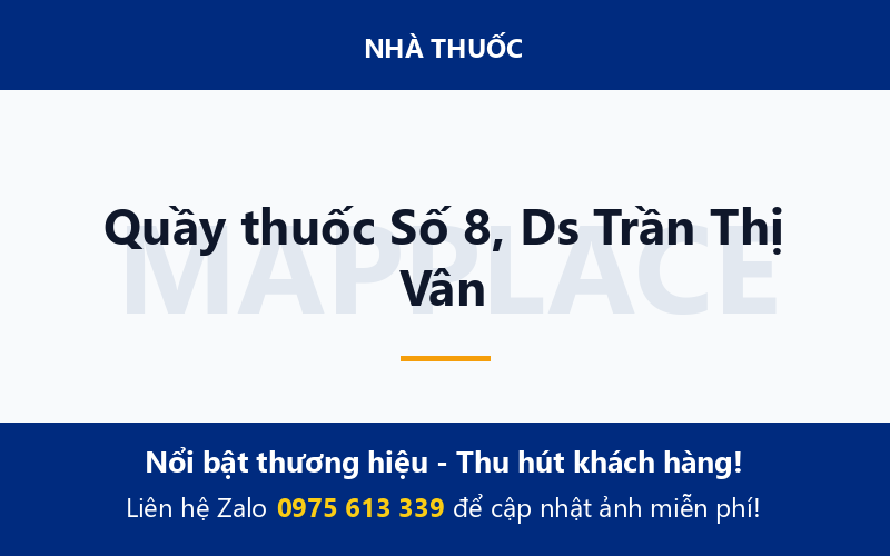 Quầy thuốc Số 8, Ds Trần Thị Vân