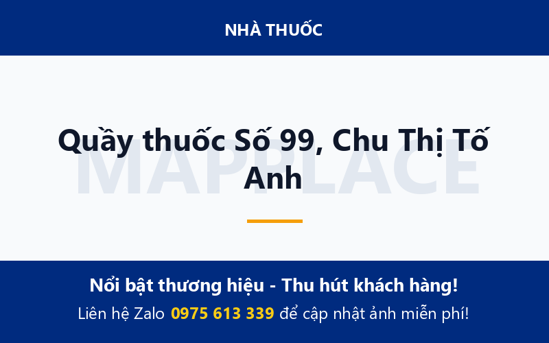 Quầy thuốc Số 99, Chu Thị Tố Anh