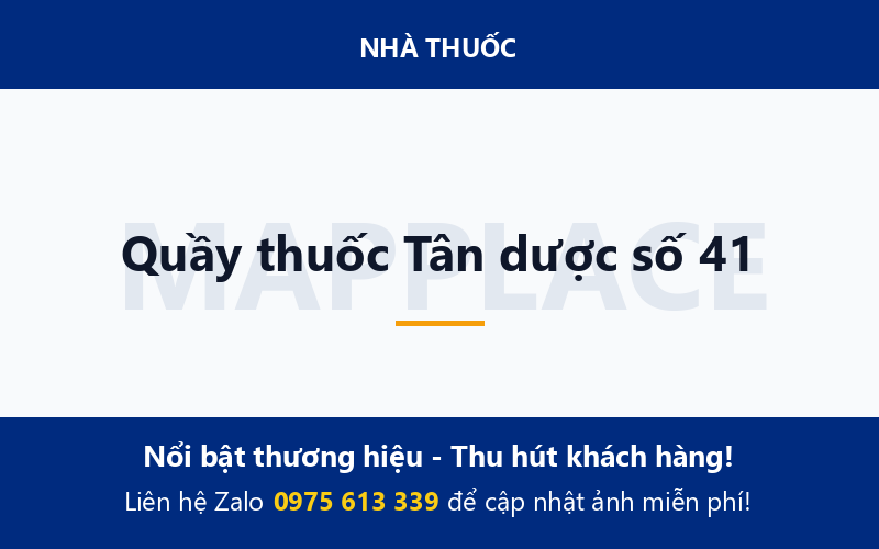 Quầy thuốc Tân dược số 41