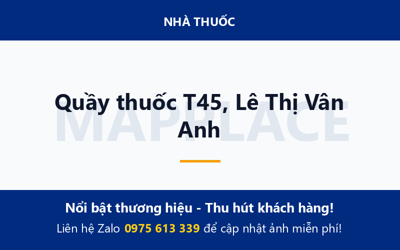 Quầy thuốc T45, Lê Thị Vân Anh
