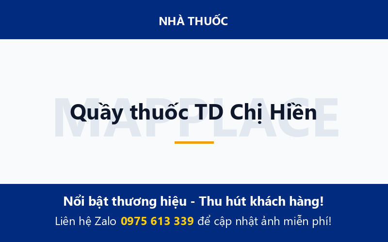 Quầy thuốc TD Chị Hiền