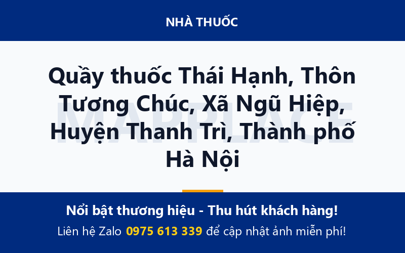 Quầy thuốc Thái Hạnh, Thôn Tương Chúc, Xã Ngũ Hiệp, Huyện Thanh Trì, Thành phố Hà Nội