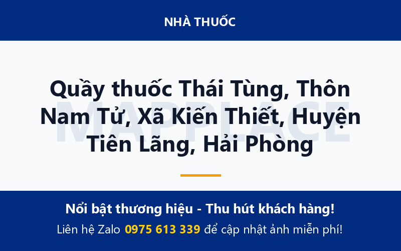 Quầy thuốc Thái Tùng, Thôn Nam Tử, Xã Kiến Thiết, Huyện Tiên Lãng, Hải Phòng