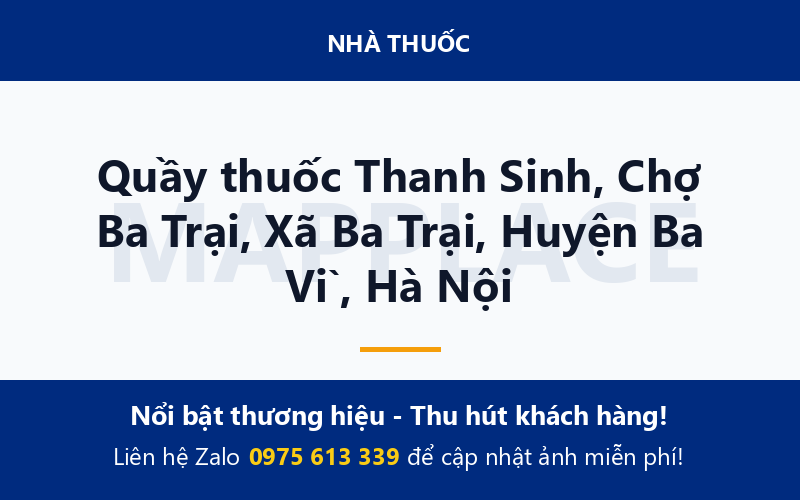 Quầy thuốc Thanh Sinh, Chợ Ba Trại, Xã Ba Trại, Huyện Ba Vì, Hà Nội