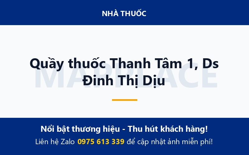 Quầy thuốc Thanh Tâm 1, Ds Đinh Thị Dịu