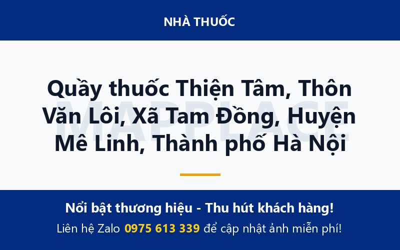 Quầy thuốc Thiện Tâm, Thôn Văn Lôi, Xã Tam Đồng, Huyện Mê Linh, Thành phố Hà Nội