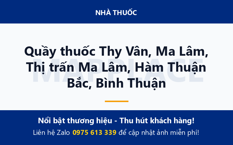 Quầy thuốc Thy Vân, Ma Lâm, Thị trấn Ma Lâm, Hàm Thuận Bắc, Bình Thuận