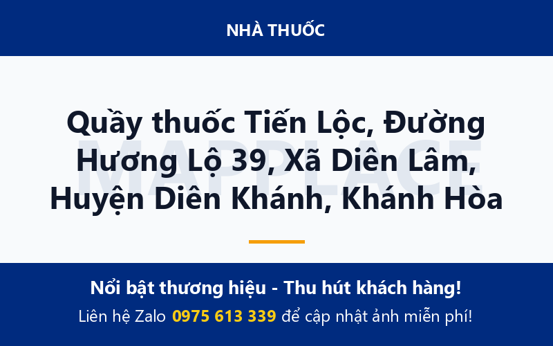 Quầy thuốc Tiến Lộc, Đường Hương Lộ 39, Xã Diên Lâm, Huyện Diên Khánh, Khánh Hòa