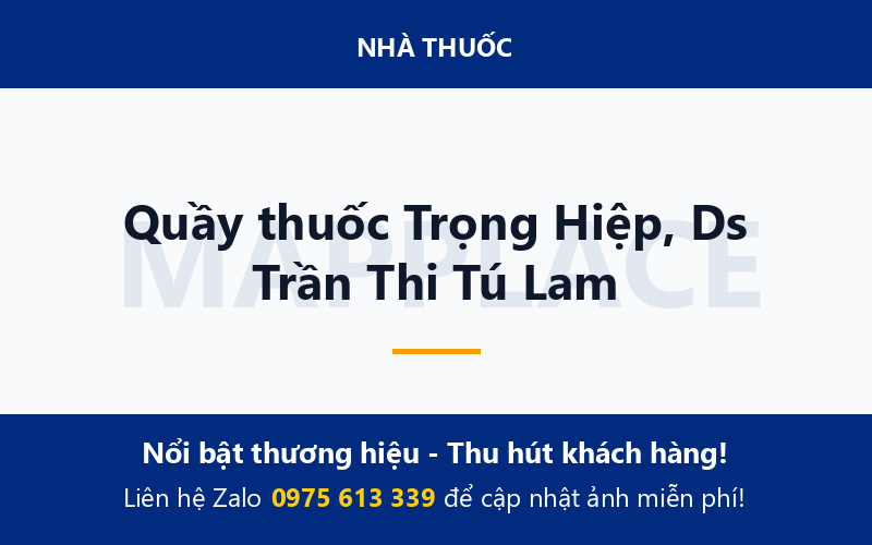 Quầy thuốc Trọng Hiệp, Ds Trần Thi Tú Lam