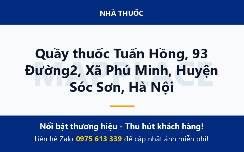 Quầy thuốc Tuấn Hồng, 93 Đường2, Xã Phú Minh, Huyện Sóc Sơn, Hà Nội