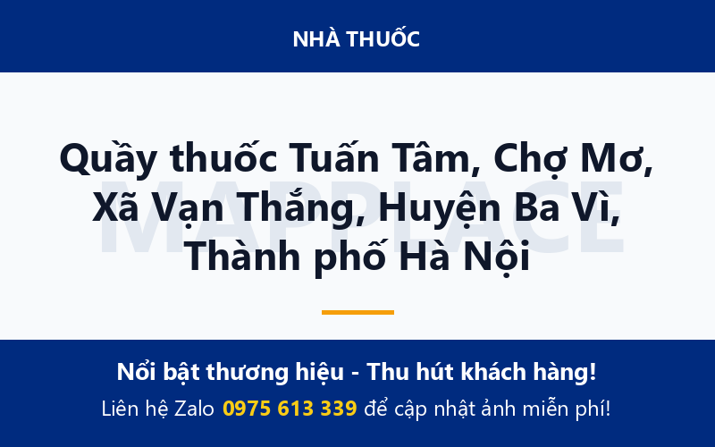 Quầy thuốc Tuấn Tâm, Chợ Mơ, Xã Vạn Thắng, Huyện Ba Vì, Thành phố Hà Nội