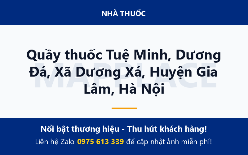 Quầy thuốc Tuệ Minh, Dương Đá, Xã Dương Xá, Huyện Gia Lâm, Hà Nội