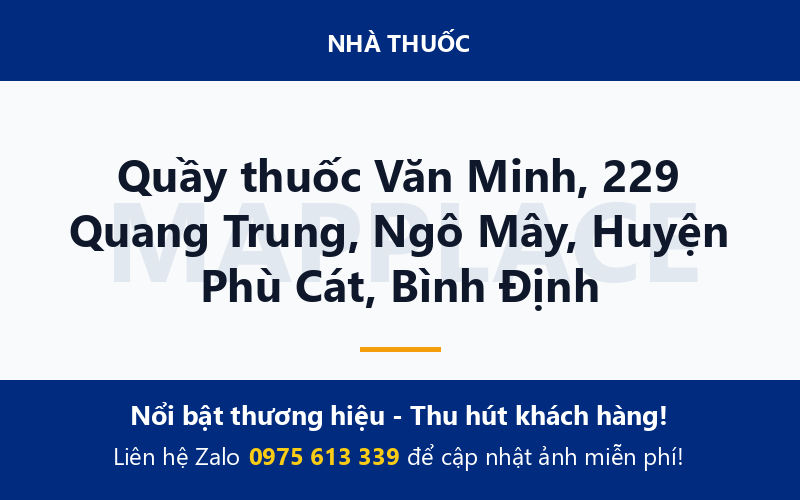Quầy thuốc Văn Minh, 229 Quang Trung, Ngô Mây, Huyện Phù Cát, Bình Định