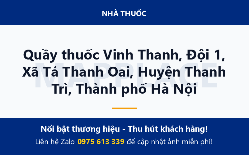 Quầy thuốc Vinh Thanh, Đội 1, Xã Tả Thanh Oai, Huyện Thanh Trì, Thành phố Hà Nội