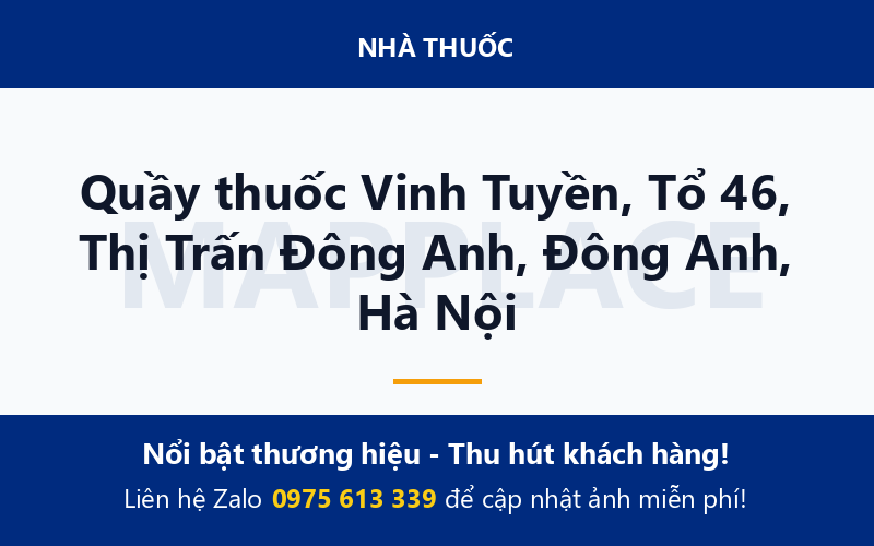 Quầy thuốc Vinh Tuyền, Tổ 46, Thị Trấn Đông Anh, Đông Anh, Hà Nội