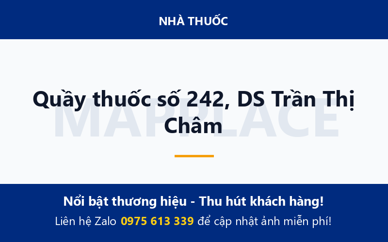 Quầy thuốc số 242, DS Trần Thị Châm
