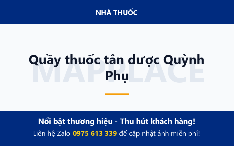 Quầy thuốc tân dược Quỳnh Phụ