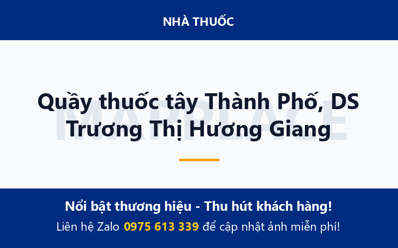 Quầy thuốc tây Thành Phố, DS Trương Thị Hương Giang