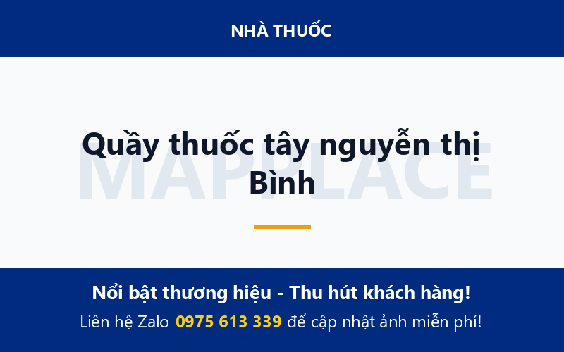 Quầy thuốc tây nguyễn thị Bình