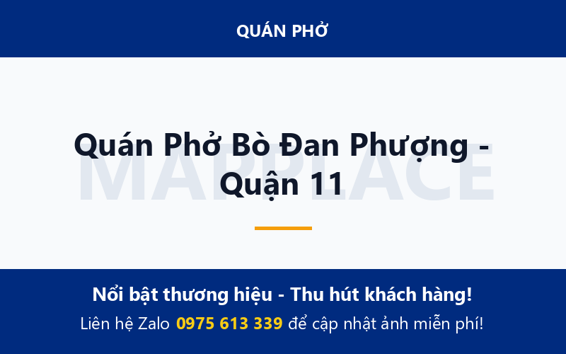 Quán Phở Bò Đan Phượng - Quận 11
