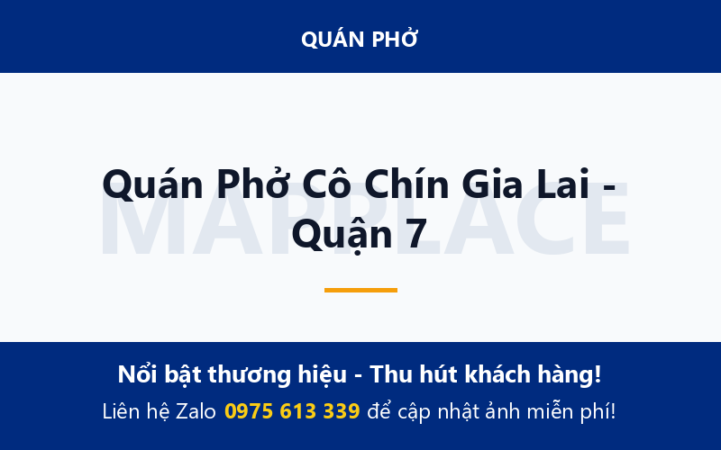 Quán Phở Cô Chín Gia Lai - Quận 7