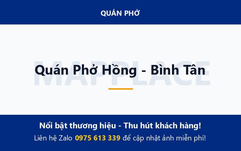 Quán Phở Hồng - Bình Tân