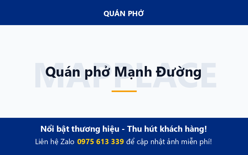 Quán phở Mạnh Đường