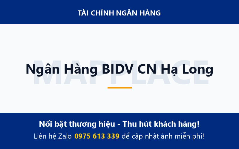Ngân Hàng BIDV CN Hạ Long